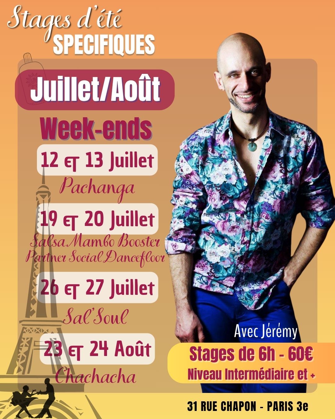 LES STAGES SPÉCIFIQUES D'ÉTÉ DE JÉRÉMY