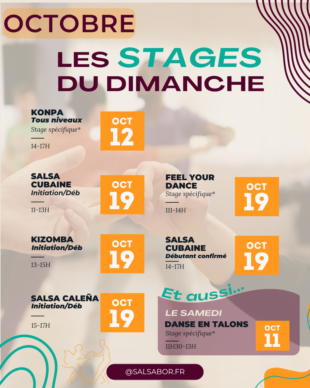 Stages du mois d'Octobre