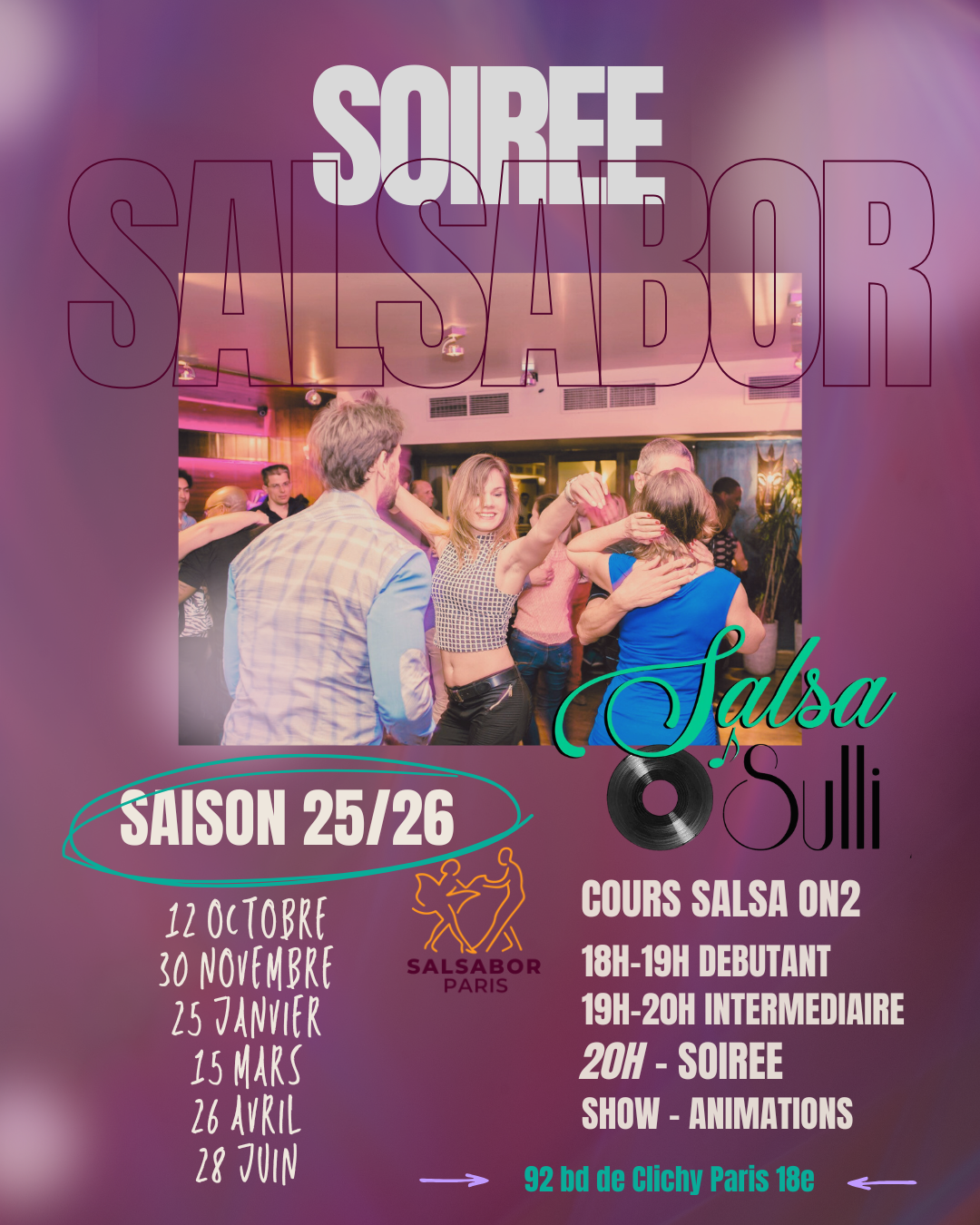 LES SOIREES PARTENAIRES SALSABOR O'SULLI
