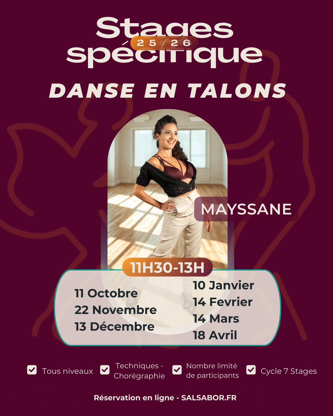 STAGE MENSUEL DANSE EN TALONS