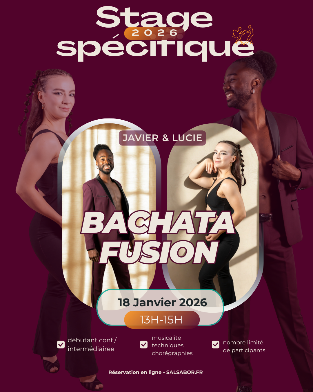 STAGE BACHATA FUSION avec Lucie S. et Xavier