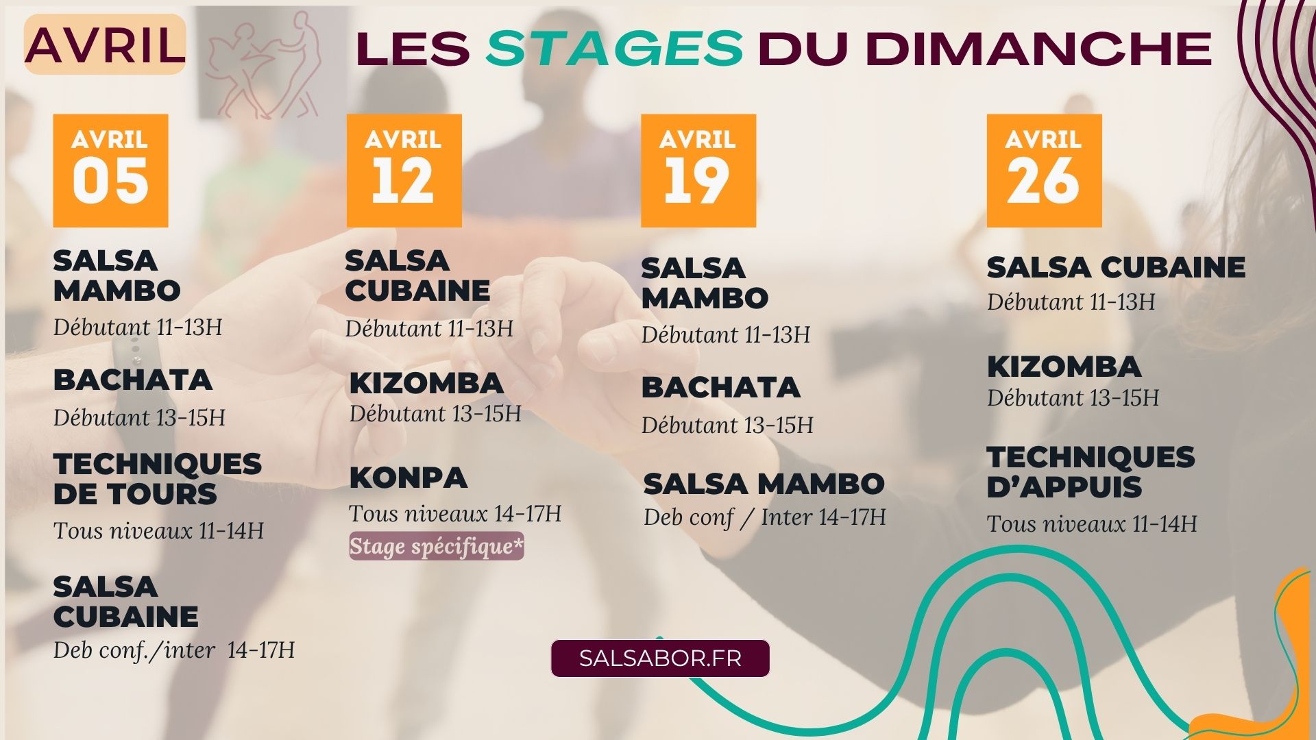 Stages du mois d'AVRIL