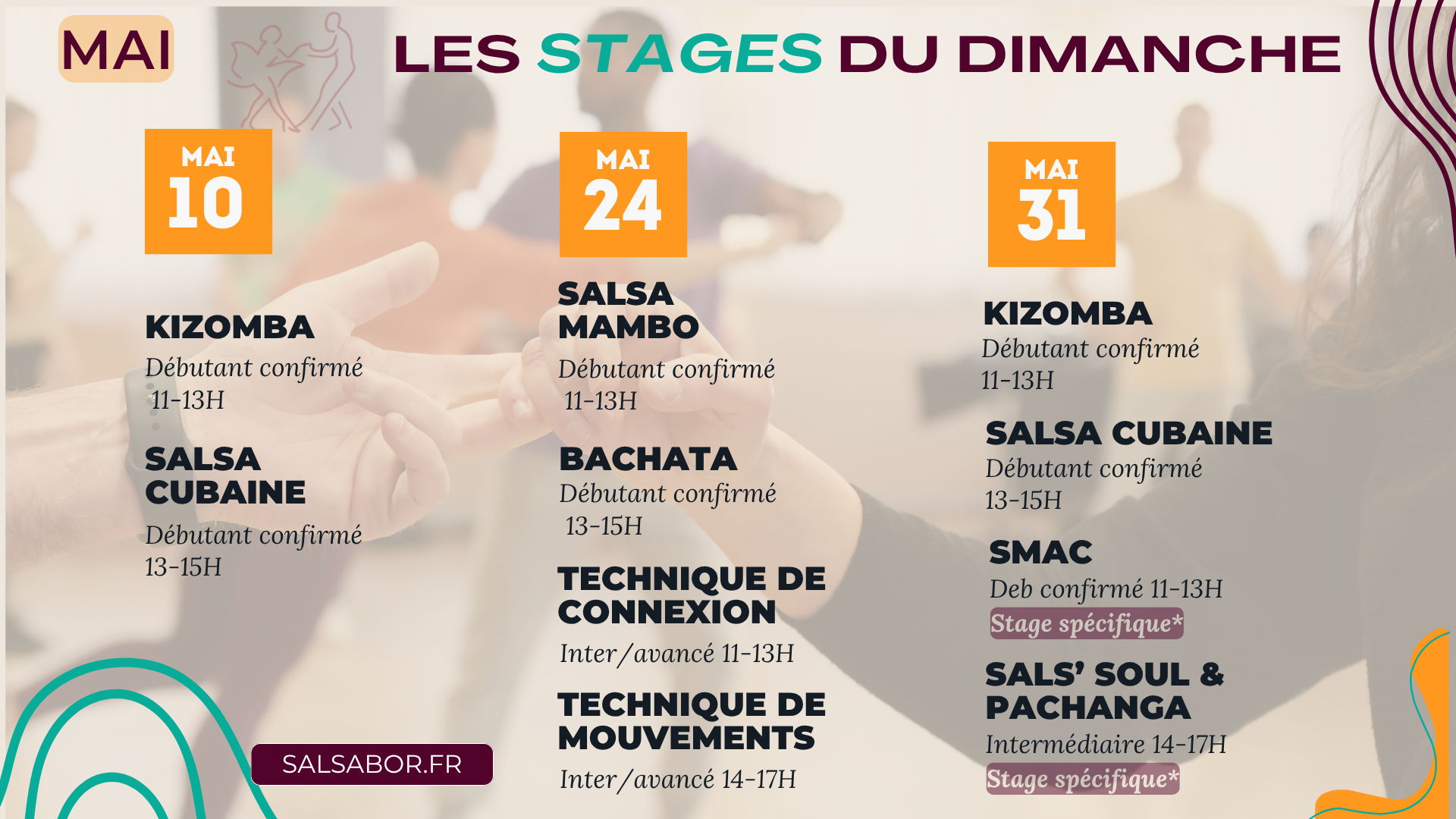 Stages du mois de MAI