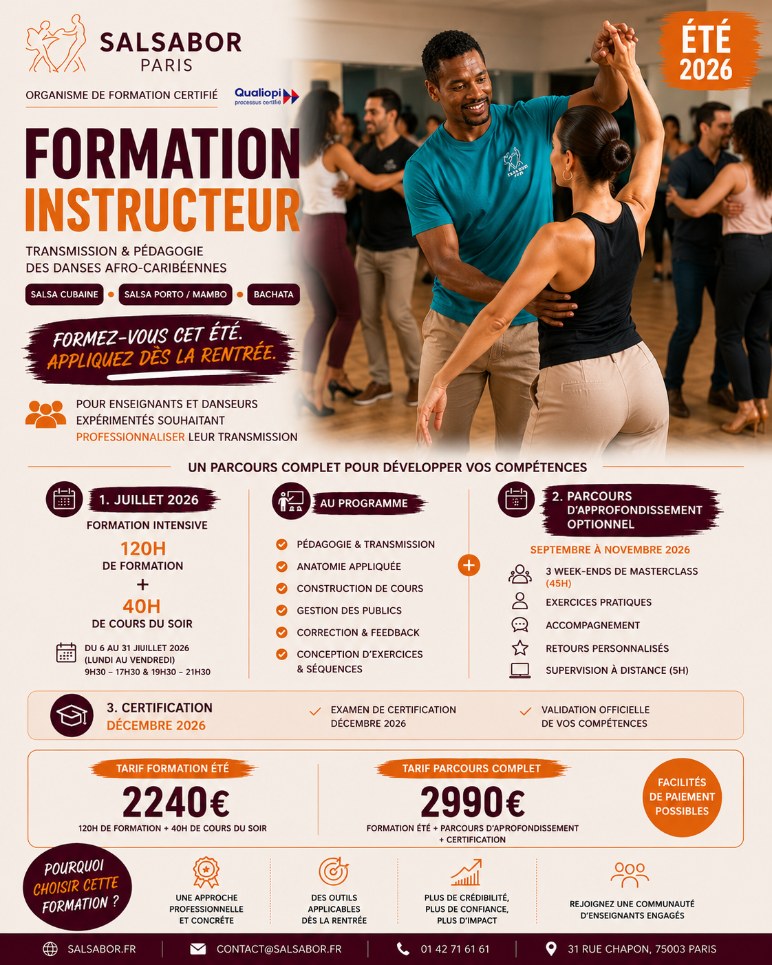 FORMATION INTENSIVE INSTRUCTEUR 2026