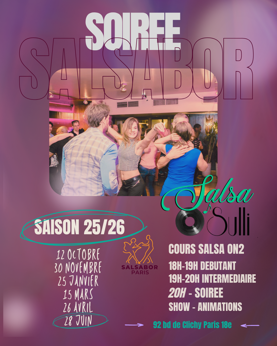 LES SOIREES PARTENAIRES SALSABOR O'SULLI